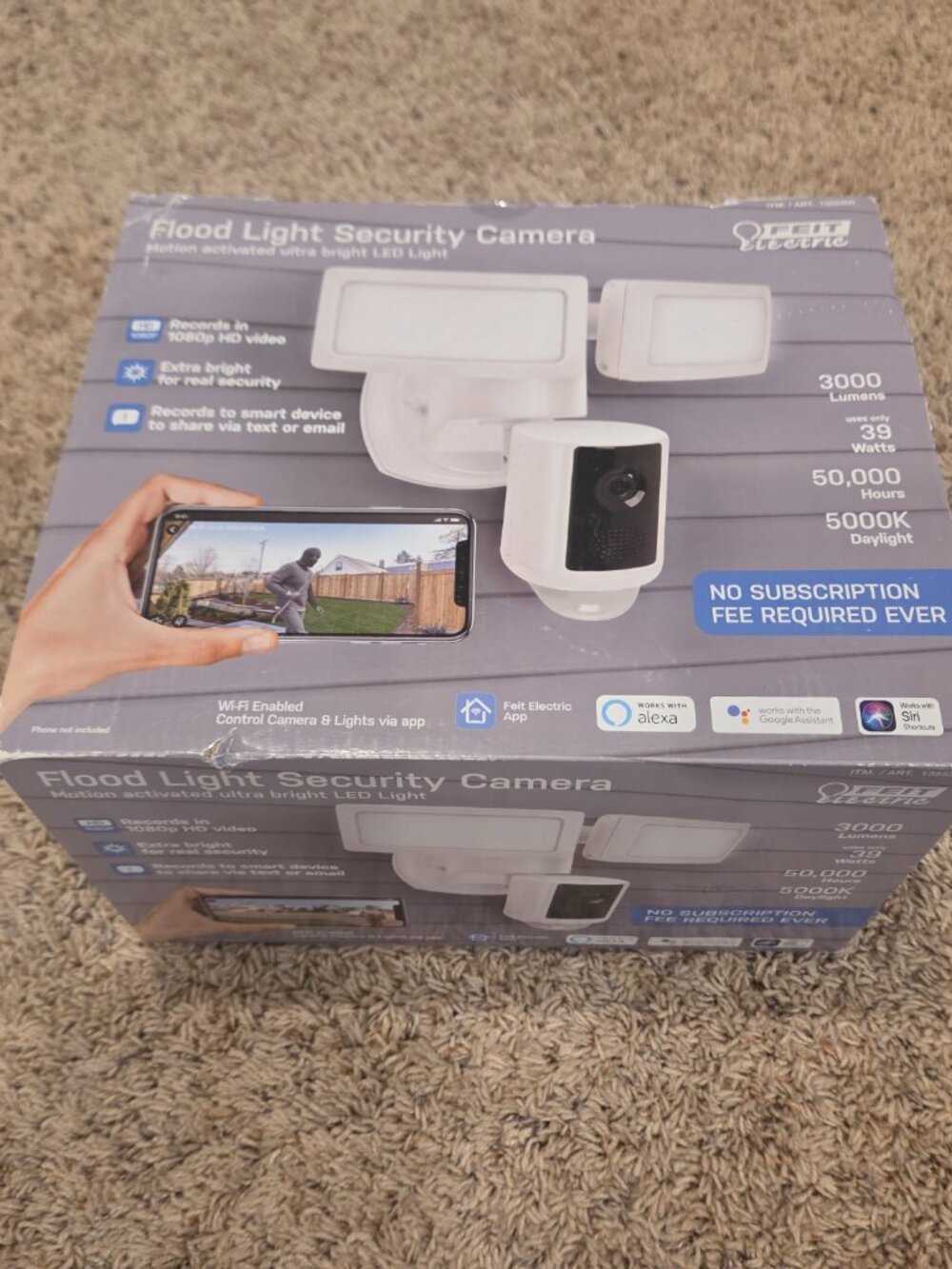 NEW Feit Electric LED 1080P HD Smart FloodLight Security Camera NO SUBSCRIPTION
